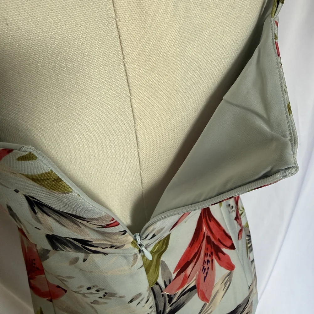 French Connection Cadencia Whisper Floral Print Minidress Light Blue - Picture 5 of 9